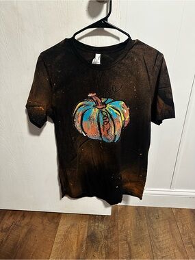 Bella Canvas Disstressed/Bleached Pumpkin Tee-Large